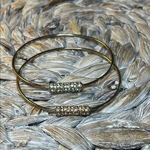 Elegant Gold‎ and Silver Bangle Set